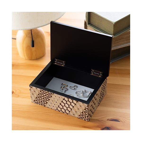 Tsuyuki Woodworks Small Accessory Box 5-Sun – Full Pattern Yosegi Marquetry, Japan