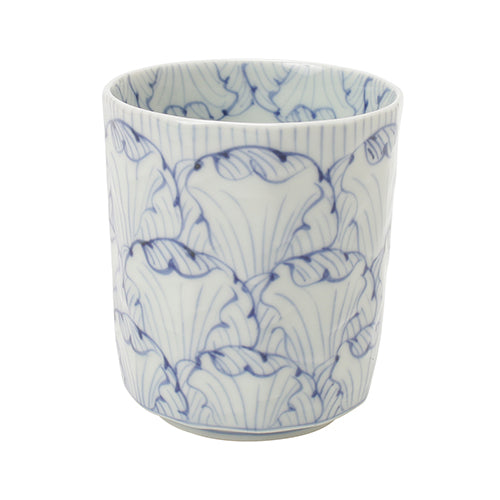 Souta Kiln Faceted Yunomi Teacup – Petal Pattern, Saga Japan