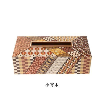 Tsuyuki Woodworks Tissue Box – Yosegi Marquetry, Japan