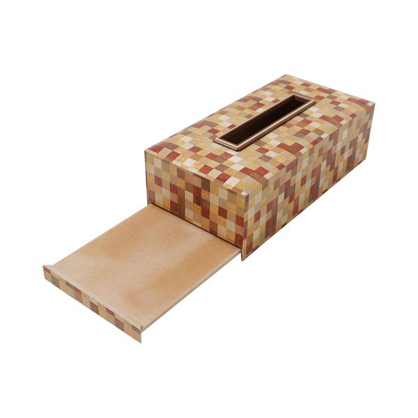 Tsuyuki Woodworks Tissue Box – Yosegi Marquetry, Japan
