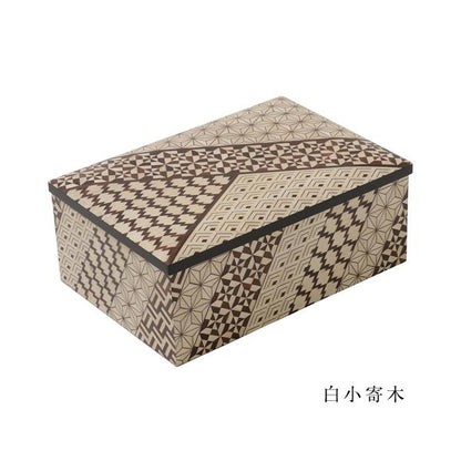 Tsuyuki Woodworks Small Accessory Box 5-Sun – Full Pattern Yosegi Marquetry, Japan