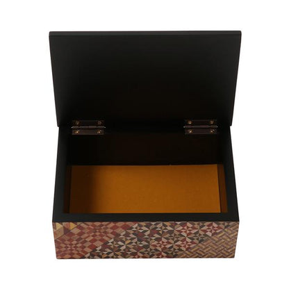 Tsuyuki Woodworks Small Accessory Box 5-Sun – Full Pattern Yosegi Marquetry, Japan
