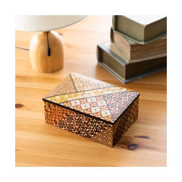 Tsuyuki Woodworks Small Accessory Box 5-Sun – Full Pattern Yosegi Marquetry, Japan