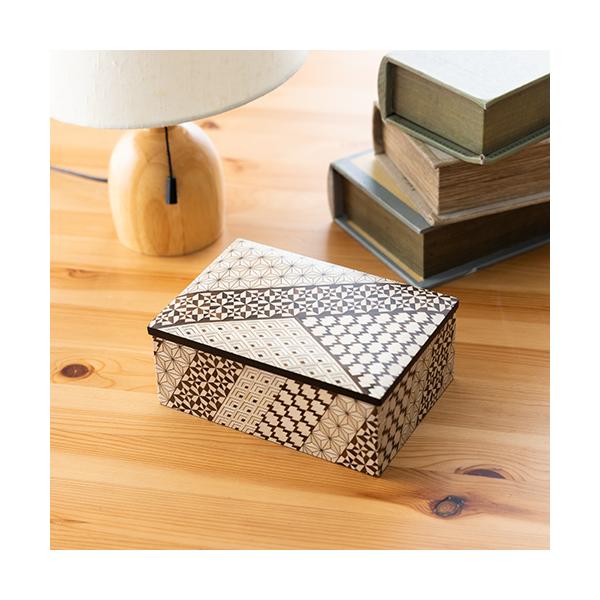 Tsuyuki Woodworks Small Accessory Box 5-Sun – Full Pattern Yosegi Marquetry, Japan