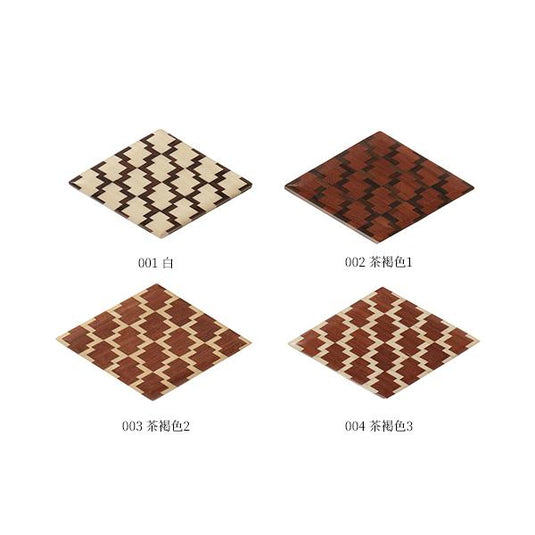Hakone Wood Mosaic Work Small Container / Matsukawabishi / Gosu / 4 Colors