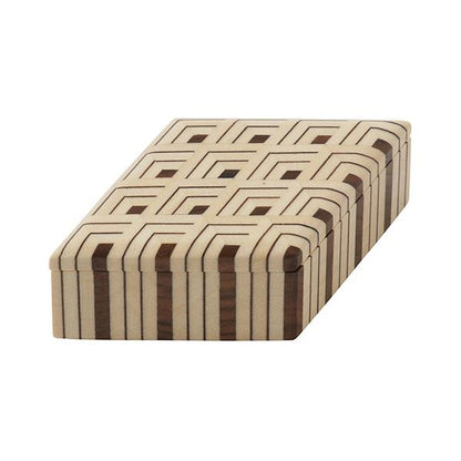 Tsuyuki Woodworks Goko Box – Seigaiha Pattern (Yosegi Marquetry), Japan