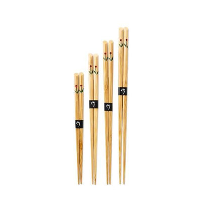 Ouchi Kogei Children's Chopsticks with Floral Design, Oita Japan