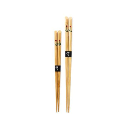 Ouchi Kogei Children's Chopsticks with Floral Design, Oita Japan