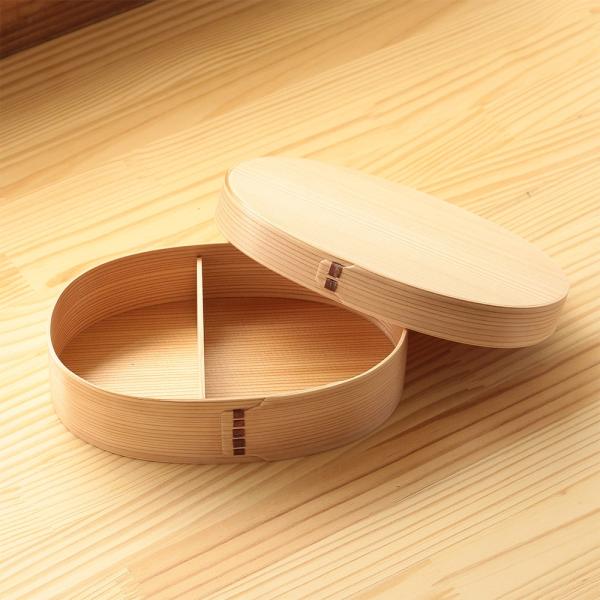 Hakata Magemono Tamaki Medium Oval Bento Box with Shallow Lid – Wappa Style, Japan