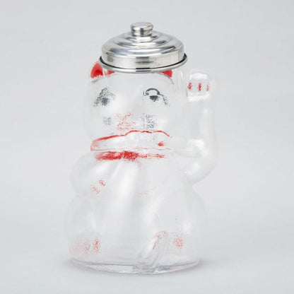 Hirota Glass Maneki Neko Candy Jar – Large, Tokyo Japan