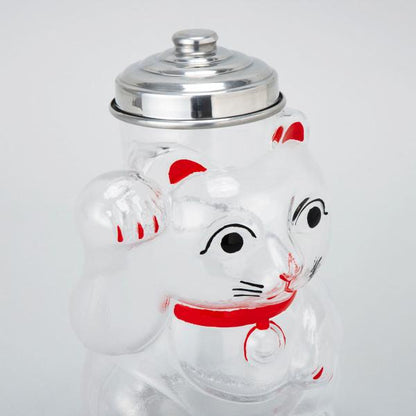 Hirota Glass Maneki Neko Candy Jar – Large, Tokyo Japan