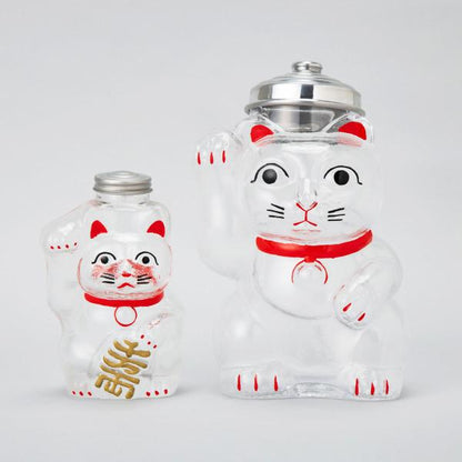 Hirota Glass Maneki Neko Candy Jar – Large, Tokyo Japan