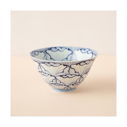 Souta Kiln Hime Rice Bowl – Large & Small, Petal Pattern, Saga Japan