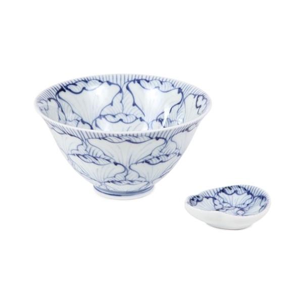 Souta Kiln Hime Rice Bowl – Large & Small, Petal Pattern, Saga Japan