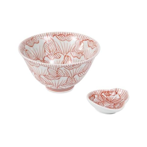 Souta Kiln Hime Rice Bowl – Large & Small, Petal Pattern, Saga Japan