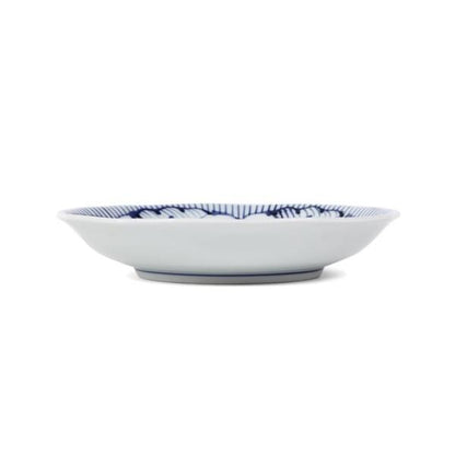 Souta Kiln Sometsuke 6.5-Inch Deep Plate – Petal Pattern, Saga Japan