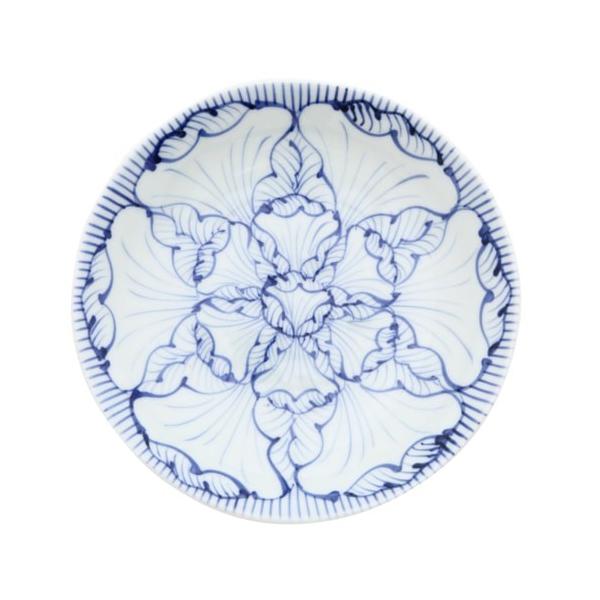 Souta Kiln Sometsuke 6.5-Inch Deep Plate – Petal Pattern, Saga Japan
