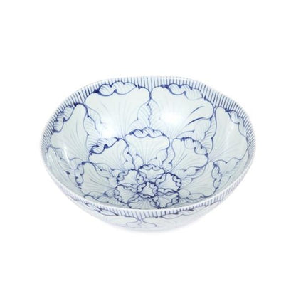 Souta Kiln Sometsuke 9-Inch Bowl – Petal Pattern, Saga Japan