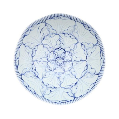 Souta Kiln Sometsuke 9-Inch Bowl – Petal Pattern, Saga Japan