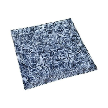 Souta Kiln Sometsuke 9-Inch Square Plate – Tako-Karakusa Arabesque, Saga Japan