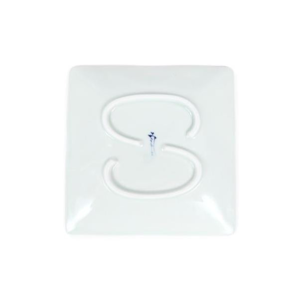 Souta Kiln Sometsuke Square Plate – Tako-Karakusa Arabesque, Saga Japan