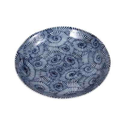 Souta Kiln Sometsuke 10-Inch Deep Plate – Tako-Karakusa Arabesque, Saga Japan