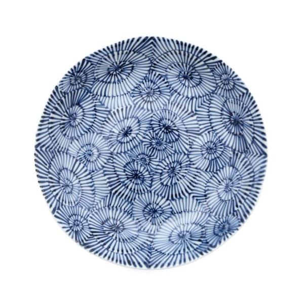 Souta Kiln Sometsuke 10-Inch Deep Plate – Tako-Karakusa Arabesque, Saga Japan