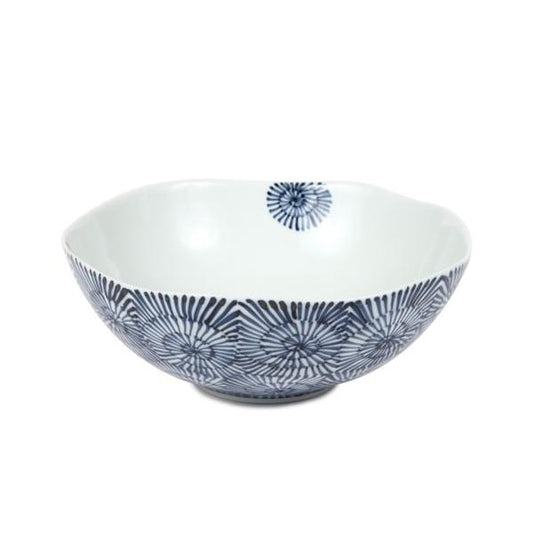Souta Kiln Sometsuke 9-Inch Bowl – Tako-Karakusa Arabesque, Saga Japan