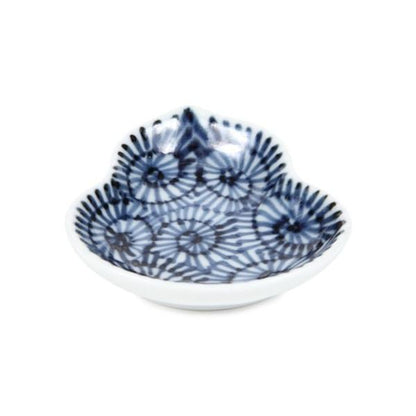 Souta Kiln Sometsuke Gourd-Shaped Hime Small Plate – Tako-Karakusa Arabesque, Saga Japan