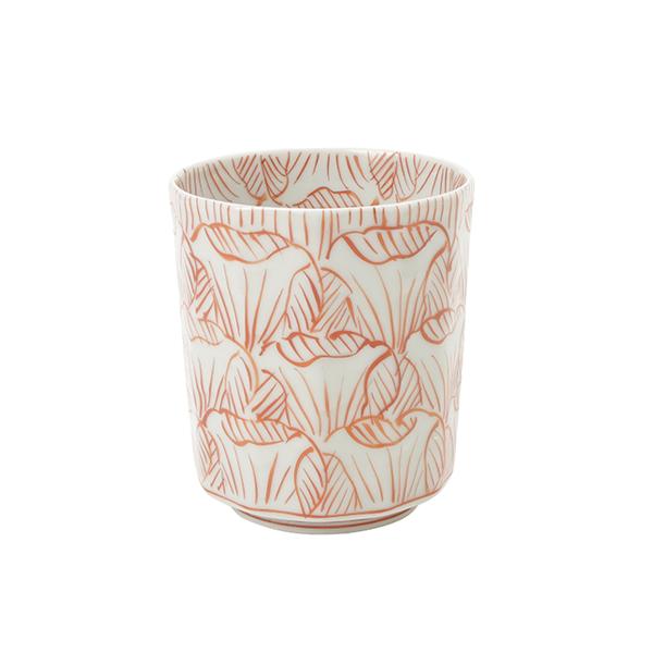 Souta Kiln Faceted Yunomi Teacup – Petal Pattern, Saga Japan