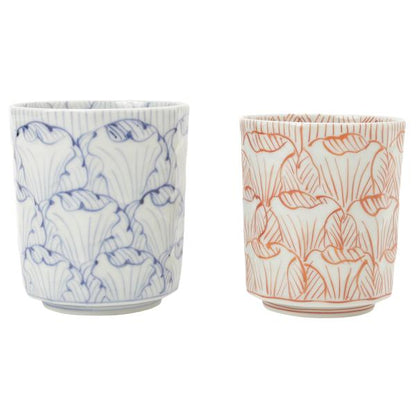 Souta Kiln Faceted Yunomi Teacup – Petal Pattern, Saga Japan