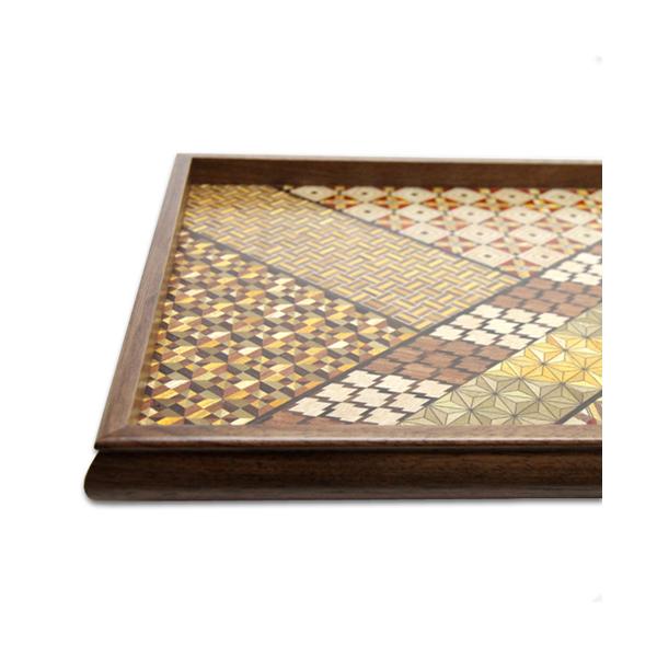 Load image into Gallery viewer, Hakone Wood Mosaic Work / Tray/ Koyosegi/ Kikkoasa/ 2 Colors
