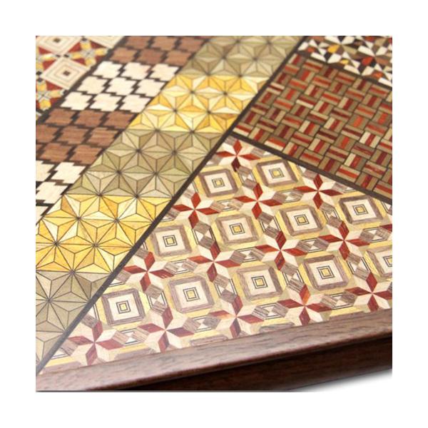 Tsuyuki Woodworks Free Tray – Rectangular Wooden Tray (Yosegi Marquetry),Japan