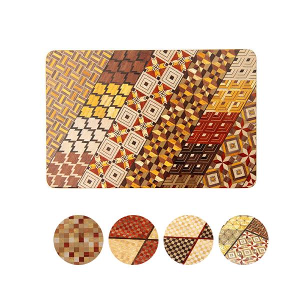 Load image into Gallery viewer, Hakone Wood Mosaic Work Mouse Pad / Mix / S size
