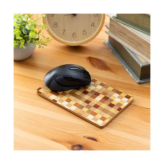 Hakone Wood Mosaic Work Mouse Pad / Mix / S size