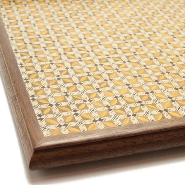 Tsuyuki Woodworks Free Tray – Small Square Wooden Tray (Yosegi Marquetry),Japan