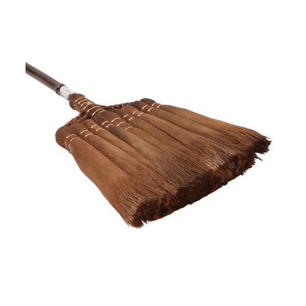 Yamamoto Katsunosuke Shoten “Kaneichi” Houki Broom – 9-Bundle Long Handle with Leather Wrap,Japan
