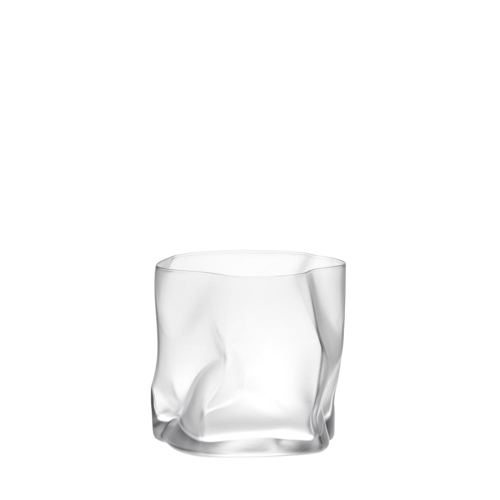 Kimura Glass COM Crumple Old Fashioned Glass – Frosted, Tokyo Japan