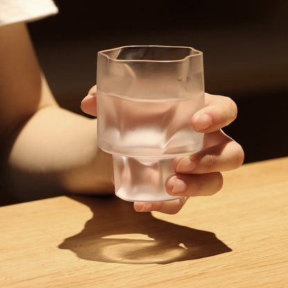 Kimura Glass COM Crumple Wine Glass S – Frosted, Tokyo Japan