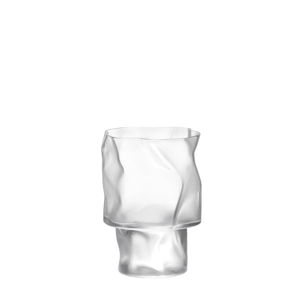Kimura Glass COM Crumple Wine Glass L – Frosted, Tokyo Japan