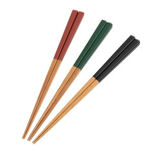 Diamond cut chanko chopsticks / Brown