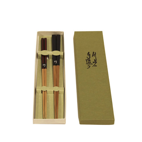 Diamond cut couple chopsticks