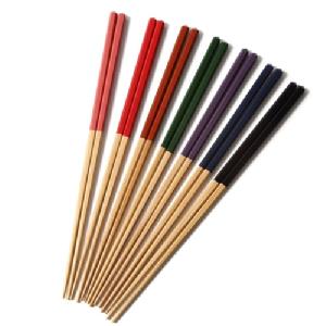 Diamond-cut coated chopsticks / navy blue