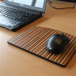 Hakone Wood Mosaic Work Mouse Pad / Ichimatsu / L size