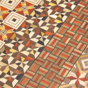 Hakone Wood Mosaic Work Mouse Pad / Mix / L size