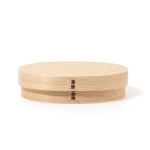 Oval Wood Lunch Box / L (Shallow Lid)