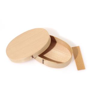 Oval Wood Lunch Box / L (Shallow Lid)