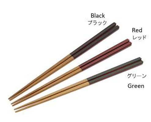 Diamond-cut sharpened chopsticks / white x black