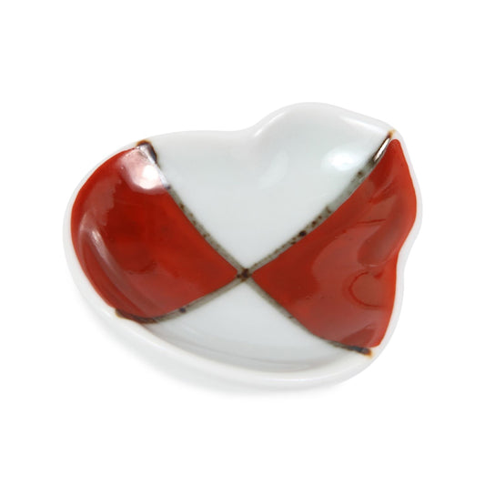 Mamezara(Small Plate) / Gourd / Ichimatsu Red